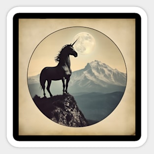 Unicorn on the Mountain Sticker